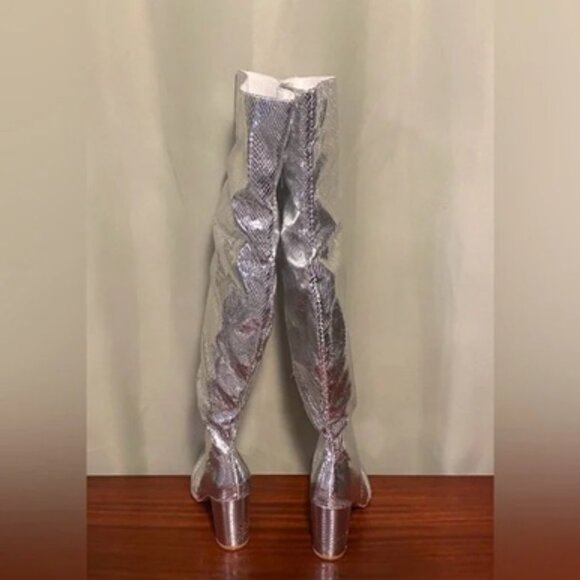 Silver Layla Thigh High Boot 9.5 - Picture 3 of 3